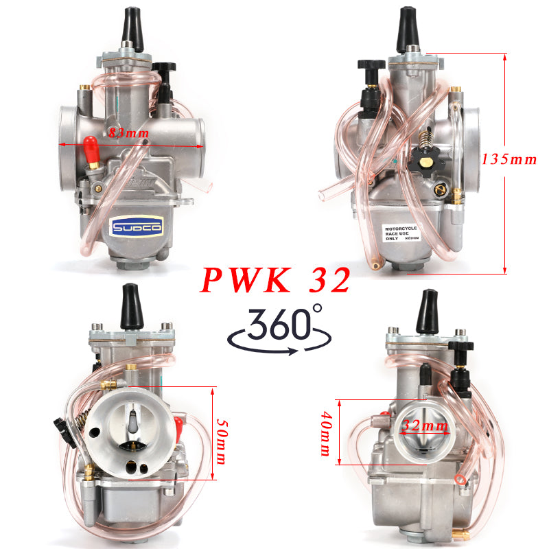 Motorcycle 2T 4T Engine PWK 28 30 32 34mm Carburetor 10cm for Carburador for Yamaha Suzuki Motor Honda 150cc 75~250cc Dirt Bike