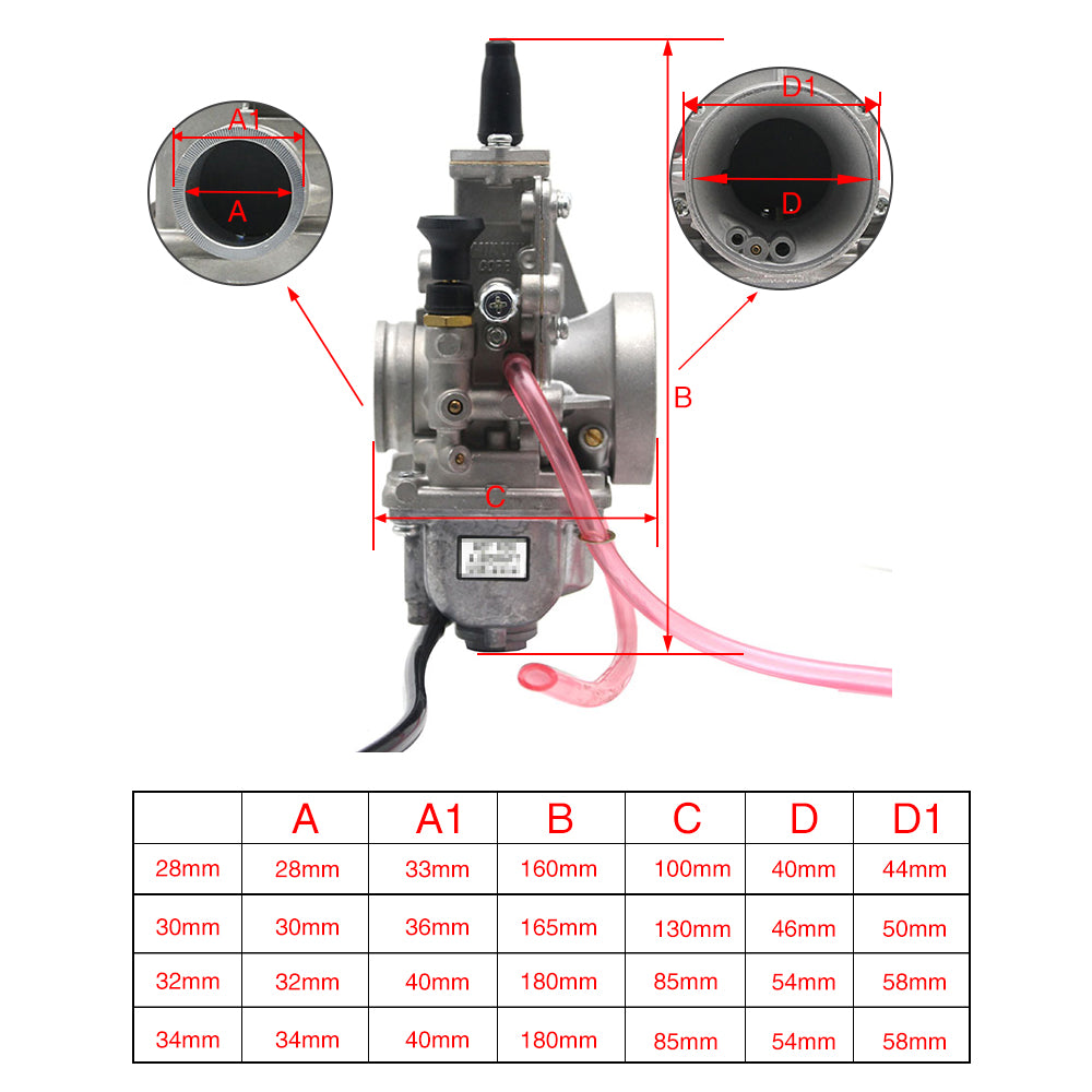 Carburetor Vergaser Carb TM28 TM30 Flat Slide 34mm Carburetor Spigot TM34-2 42-6100 TM-32 Rep for Mikuni Honda 250 LT250 Racing