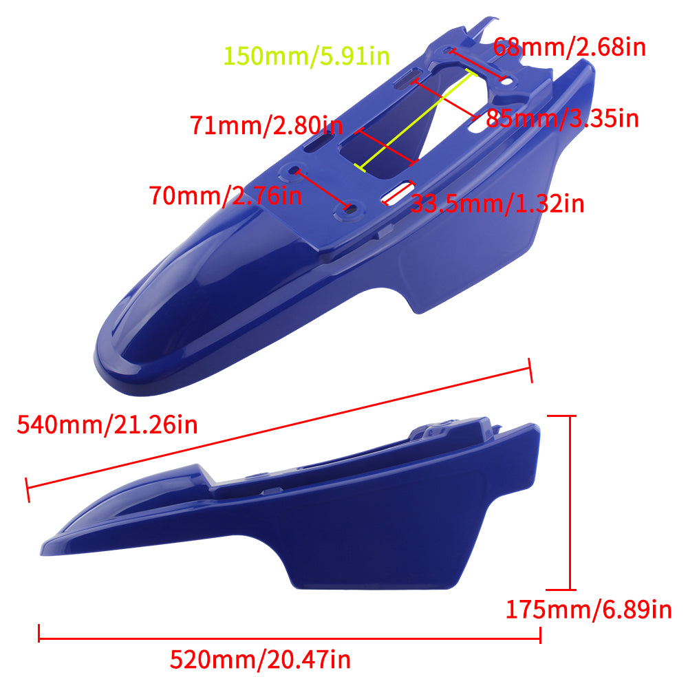 Dirt Bike PW50 Shell Rear Skirt Accessories
