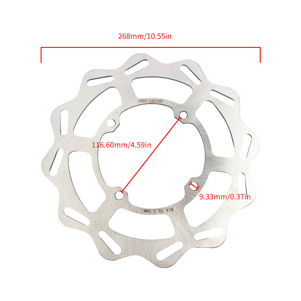 Motorcycle Accessories Front Brake Disc Floating Disc Brake 270mm for Kawasaki KLX KX 125-500 Enduro Dirt Pit Bike Motocross