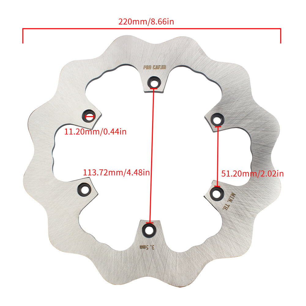 Motorcycle Brake Pads Decelerating Brake Disc KTM220MM Rear Brake Disc