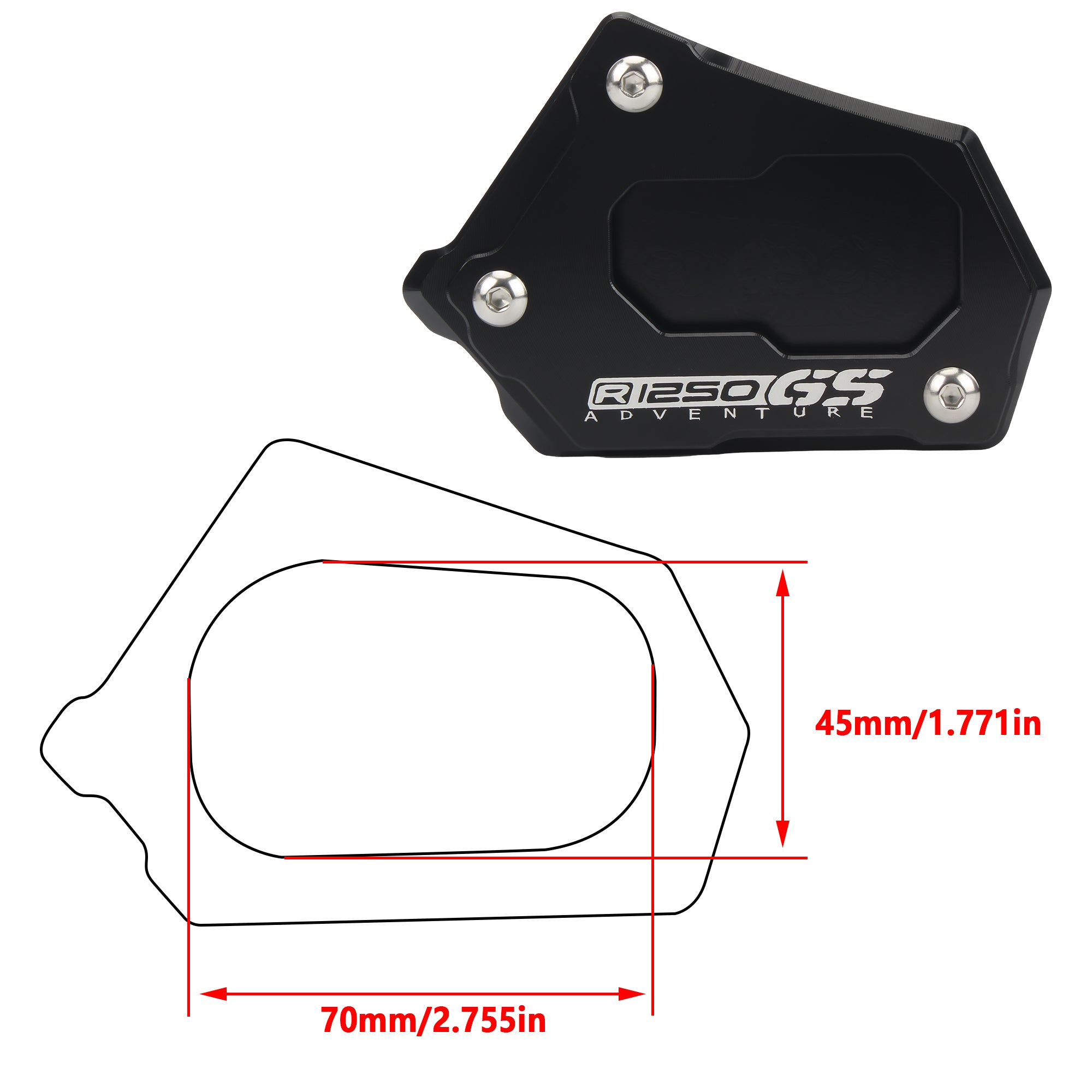 For BMW R1250GS Motorcycle Side Stand Support Plate Extension Pad LC Adv R1250 GS Adventure Kickstand Foot Motorbike Accessories