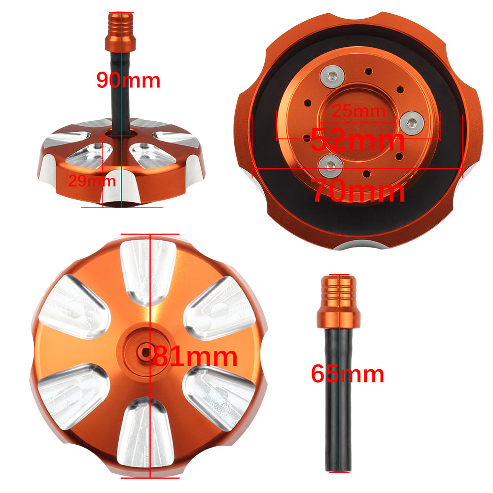 Motocross Tank Cell   Plastic Fuel Lid Oil Filler Cover With Breather Hoses Tubes for KTM Universal SX SXF XC EXC Motorcycle