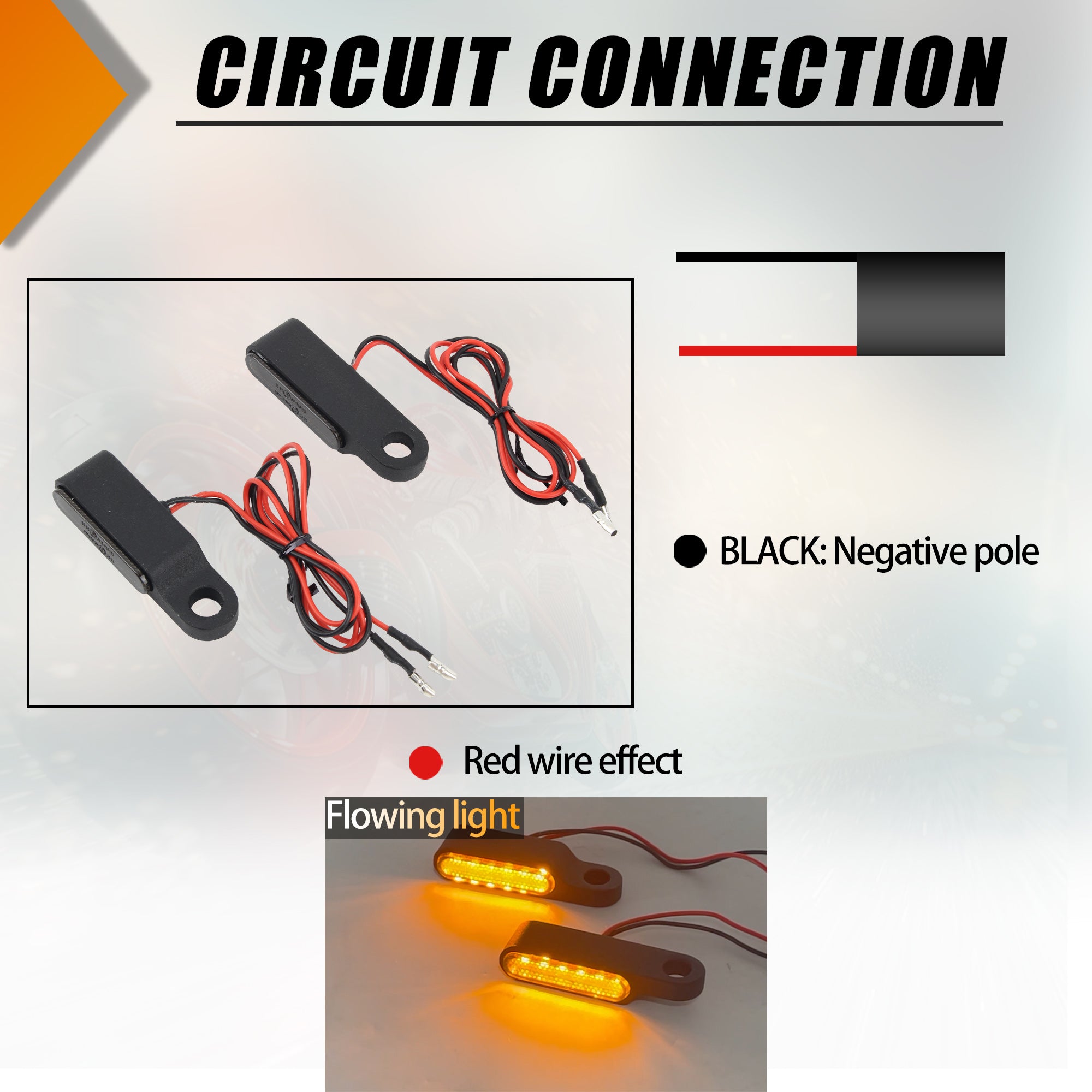 1 Pair for Harley Sportster Bobber 6 LED E24 Motorcycle Flash Side Lamp HandleBar Turn Warning Taillight Motorbike MIni Light